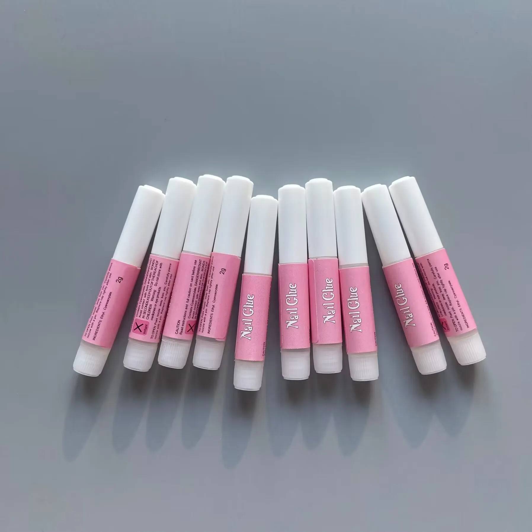 

10Pcs/Bag Mini Beauty False Nails Glue Decorate Tips Acrylic Glue on Nails Art Accessories Fake Nail Extension Nail Glue 2g