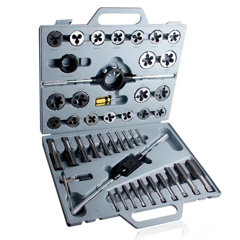 45 Pc Taps And Die Set Sets /set 1/4"-1" Tap And Die Set Inch Hand Screw Taps Alloy Steel Thread Cutting Tool With Case tools
45 Pc Taps And Die Set Sets /set 1/4"-1" Tap And Die Set Inch Hand Screw Taps Alloy Steel Thread Cutting Tool With Case tools