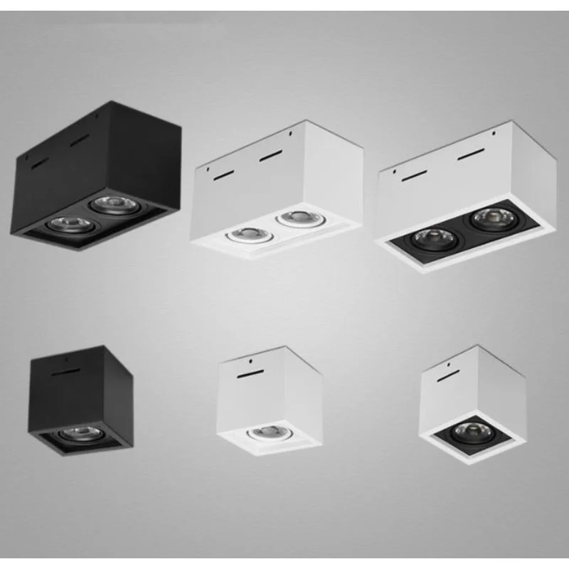 

1 шт., белый, черный, высокое качество, поверхностный монтаж, регулисветодиодный одов, COB, Диммируемые светильники, ac85-265V 10 Вт, 20 Вт, светодиодная лампа