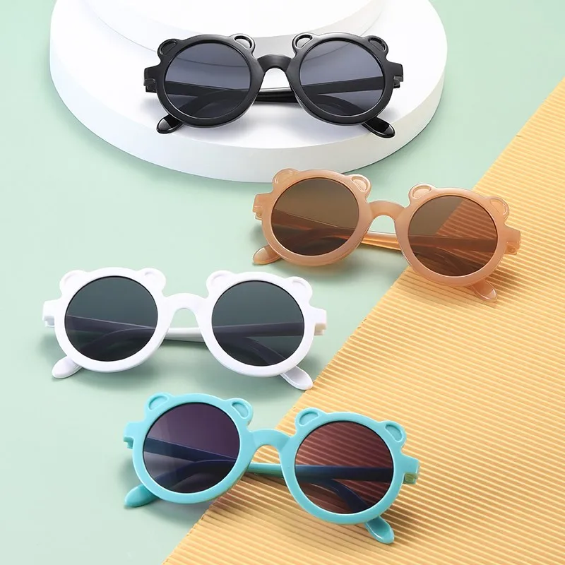 

Классические детские солнцезащитные очки, милые Мультяшные солнцезащитные очки с медведем для девочек и мальчиков, уличные солнцезащитные очки с защитой от солнца, милые Винтажные Солнцезащитные очки uv400