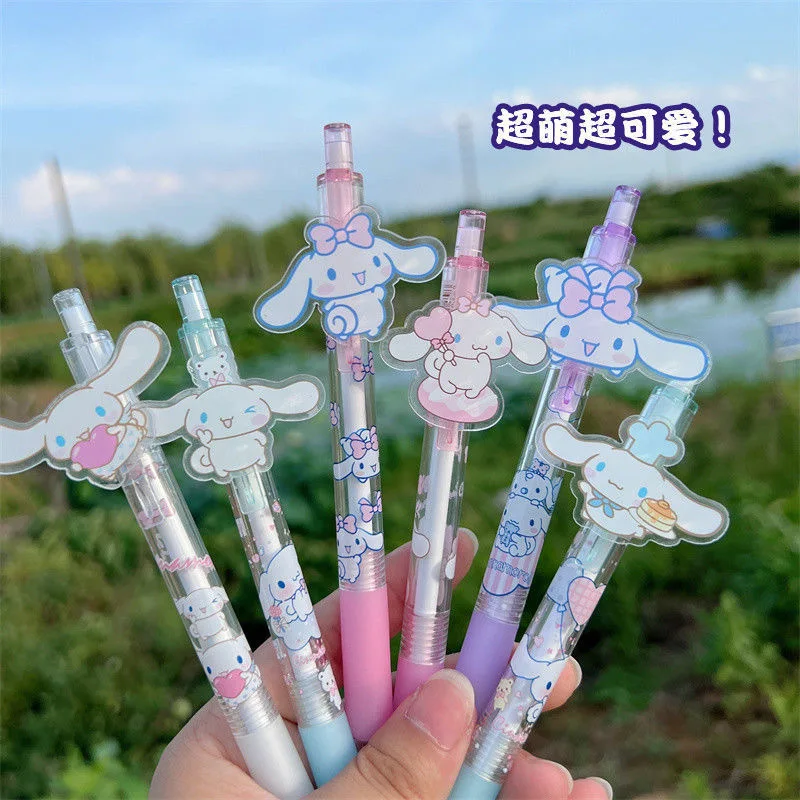 

1Pcs Kawaii Sanrio Anime Neutral Pen Cute Cinnamoroll Cartoon Student Stationery Student Black Pen Brush Homework Girls Gifts