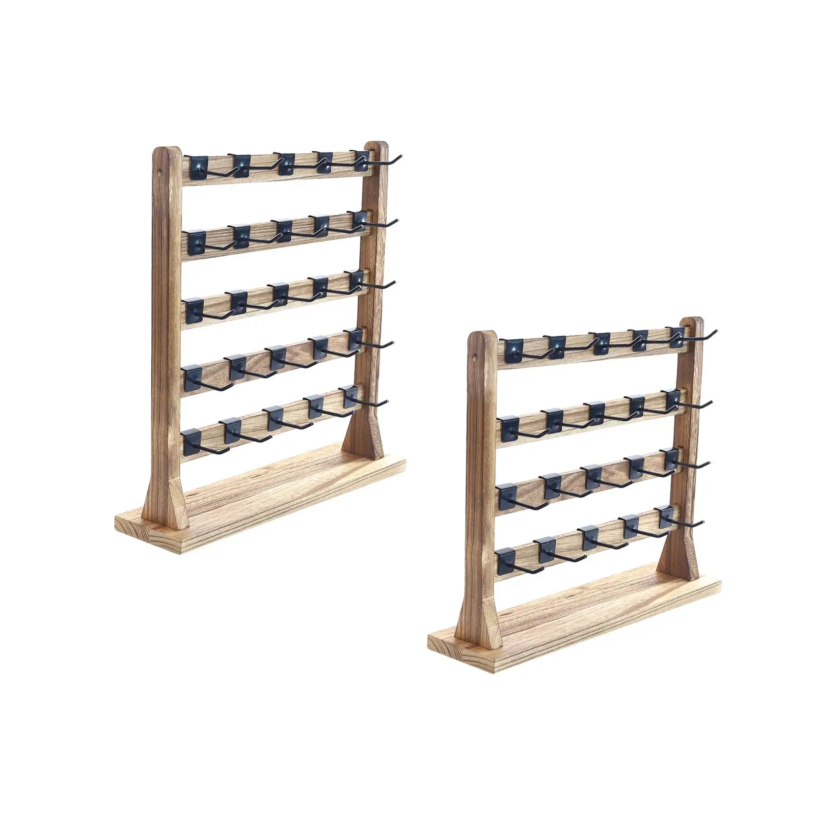 Wooden Earrings Display Stand with Hooks Multipurpose Jewelry Organizer for Earring Cards Hanging Bracelets Necklaces Tabletop
Wooden Earrings Display Stand with Hooks Multipurpose Jewelry Organizer for Earring Cards Hanging Bracelets Necklaces Tabletop
