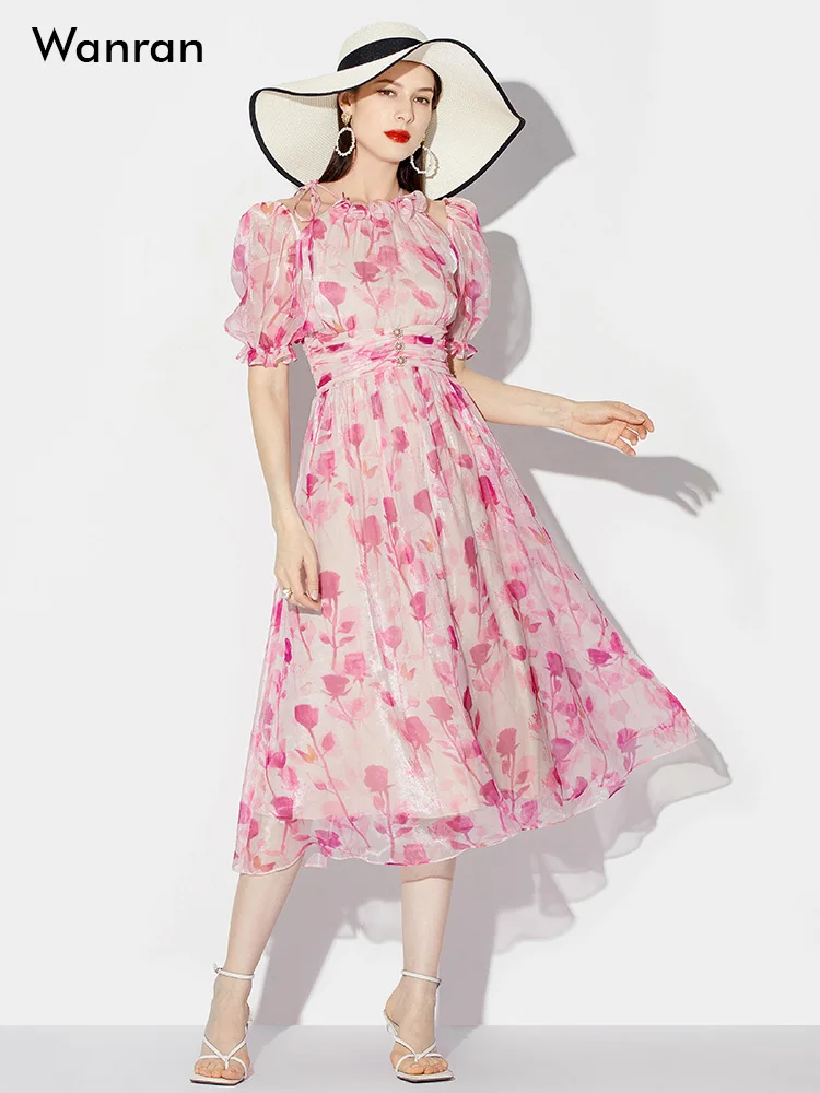 2023 Summer New Temperament Flower Decoration Design with Pleated Craft, Light Luxury Print, Waist Wrap, Large Swing Dress
2023 Summer New Temperament Flower Decoration Design with Pleated Craft, Light Luxury Print, Waist Wrap, Large Swing Dress