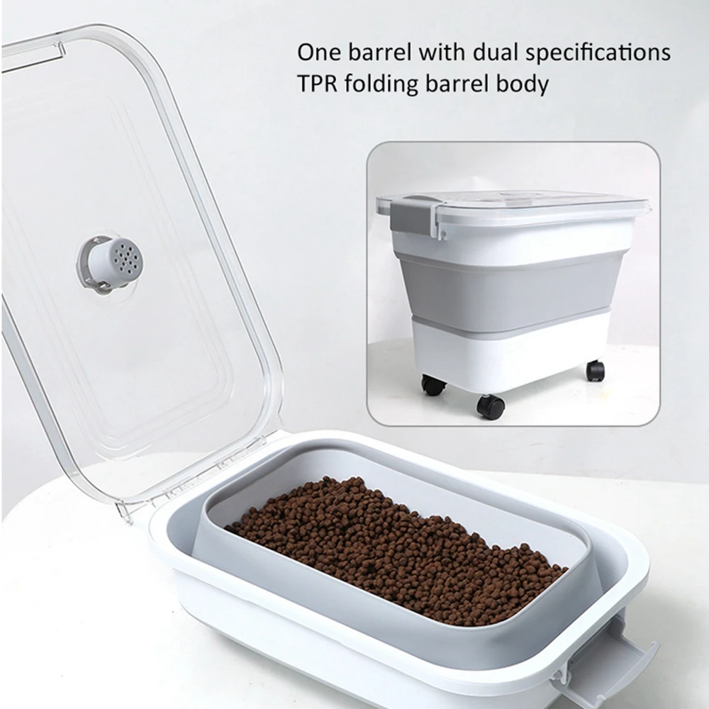 10L/20L Foldable Cat Dog Food Storage Container Pet Food Container Moisture Proof Sealing Kitchen Grain Rice Storage Boxes
10L/20L Foldable Cat Dog Food Storage Container Pet Food Container Moisture Proof Sealing Kitchen Grain Rice Storage Boxes
