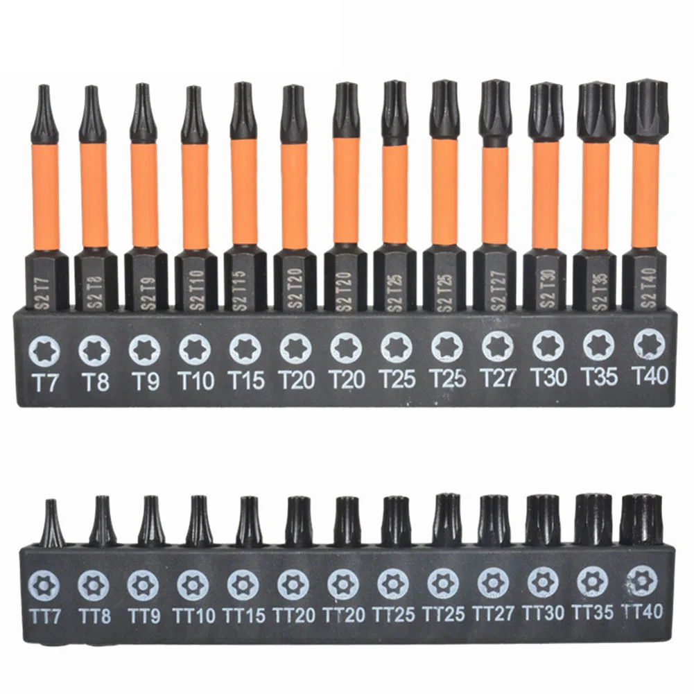 

26pcs Screwdriver Bit Set Tamper Proof Torx Star Bits 1/4 Hex Shank Quick Change Connect Impact Driver Drill Screwdriver Bit