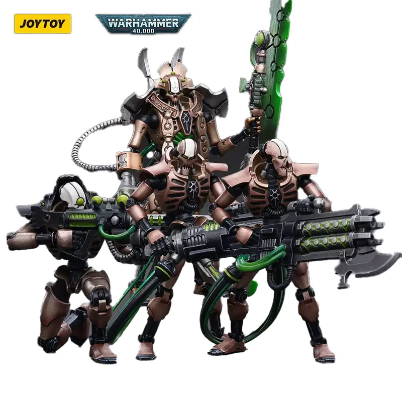 

Original JOYTOY WARHAMMER 40K Necrons Szarekhan Dynasty Overlord Lmmortal with Gauss Blaster Tesla Carbine Deathmark Robot Model