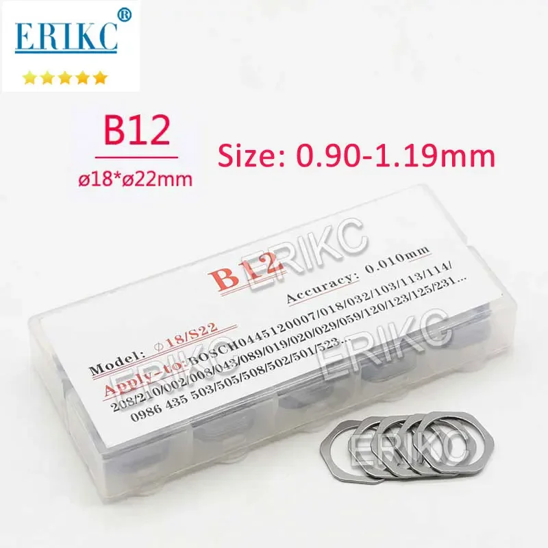 

ERIKC B12 Injection Nozzle Gasket Washers B12 Size 0.90-1.19mm Diesel Injector Valve Adjustment Shims for BOSCH Sprayer