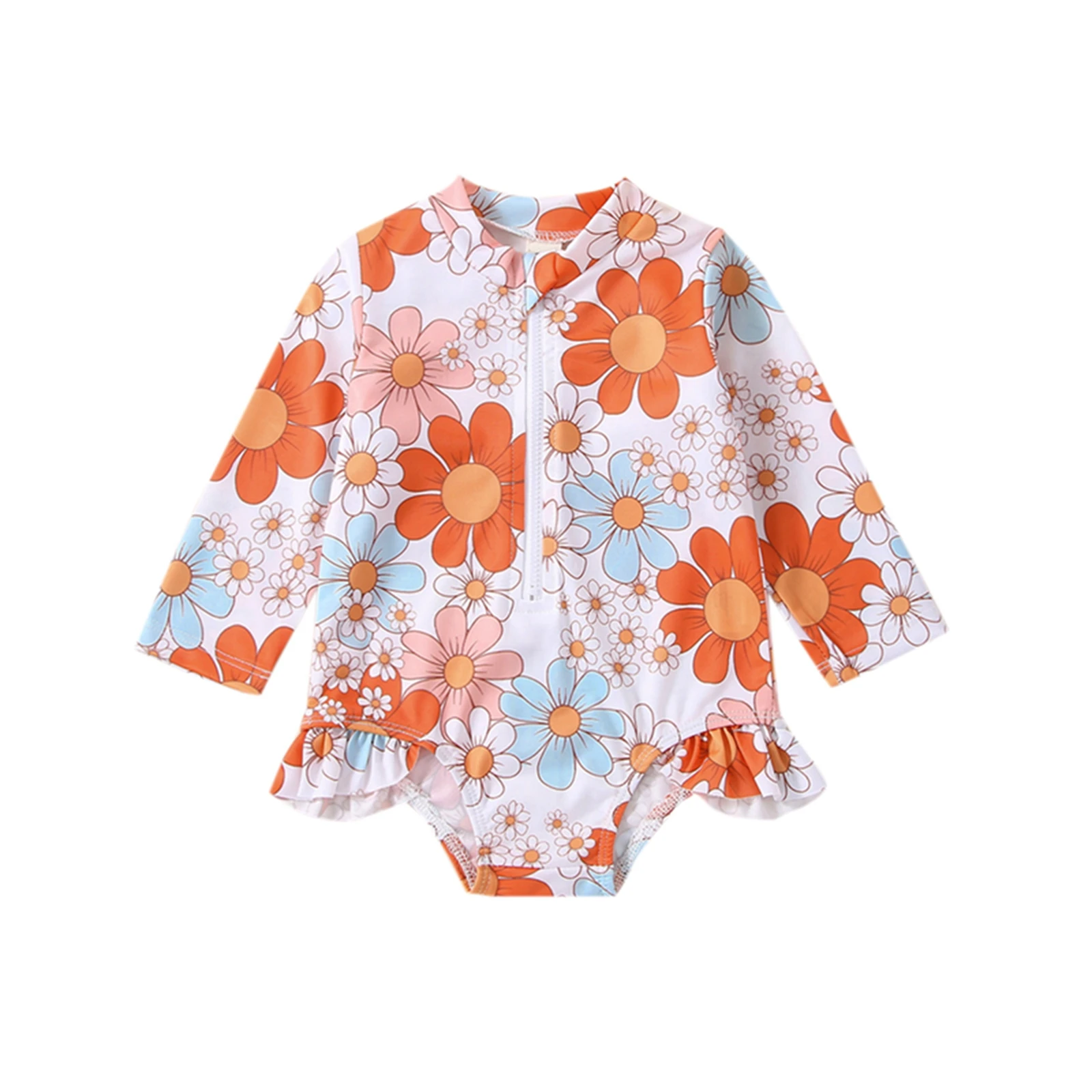 Kids Girls Summer Cute Rompers Print Flower Long Sleeve Rash Guard Swimwear Beachwear Sun Protection Swimsuits 
Kids Girls Summer Cute Rompers Print Flower Long Sleeve Rash Guard Swimwear Beachwear Sun Protection Swimsuits