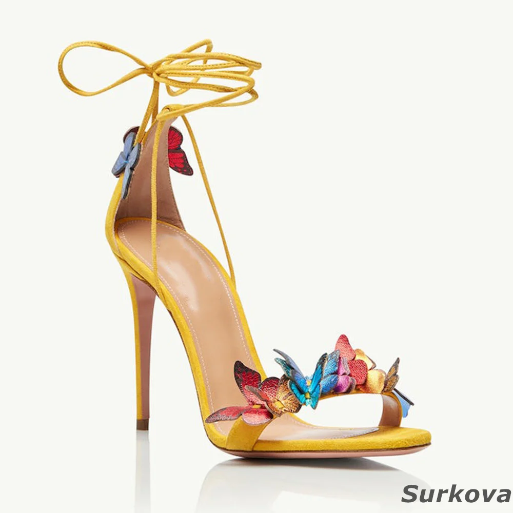 2023Summer Ankle Strap Butterfly High Heels Women Thin Heels Yellow Fashion Single Shoes Pumps Slip-On Sandals Women Round Toe
2023Summer Ankle Strap Butterfly High Heels Women Thin Heels Yellow Fashion Single Shoes Pumps Slip-On Sandals Women Round Toe