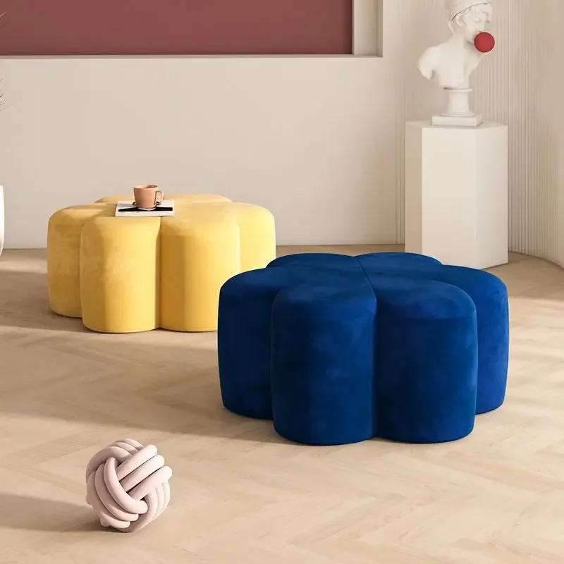 

63cm Stylish Petal-Shaped Nordic Low Stool Sofa Perfect as Ottoman or Pouf Ottoman for Living Room Furniture Sofa Stool