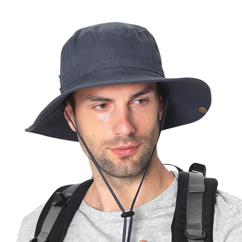 Men's Sun Hat Outdoor Mountaineering wide-brimmed fisherman's Hat Summer wind-blocking Breathable Sunscreen Sun Hat Fishing Hat
Men's Sun Hat Outdoor Mountaineering wide-brimmed fisherman's Hat Summer wind-blocking Breathable Sunscreen Sun Hat Fishing Hat