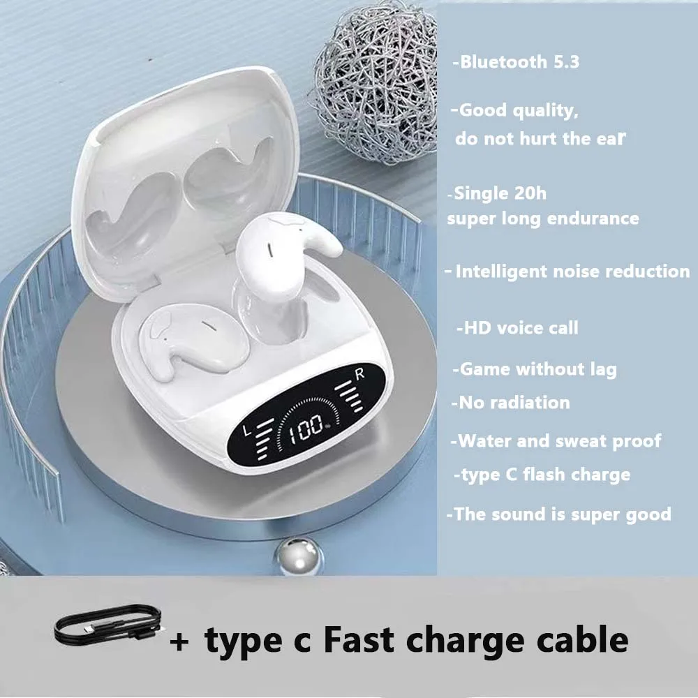 Wireless Earbud Bluetooth-compatible 5.2 Mini Stereo Earphone High Fidelity IPX5 Waterproof Wireless Sleep Sports Earphone
Wireless Earbud Bluetooth-compatible 5.2 Mini Stereo Earphone High Fidelity IPX5 Waterproof Wireless Sleep Sports Earphone