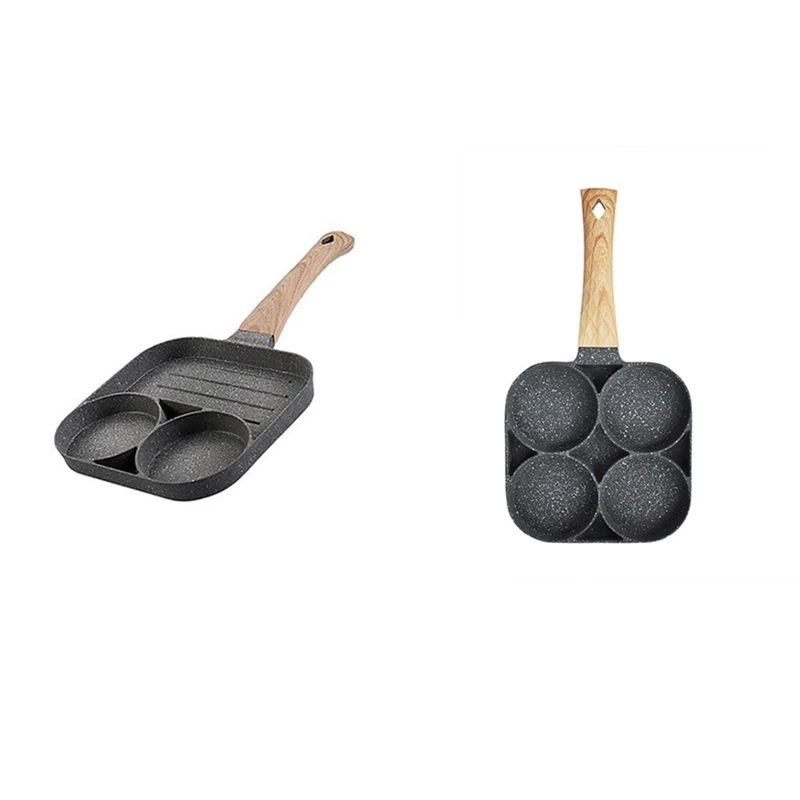 Frying Pot Thickened Omelet Pan Black Non-Stick Egg Steak Ham Pancake Wooden Handle Cooking Breakfast Maker
Frying Pot Thickened Omelet Pan Black Non-Stick Egg Steak Ham Pancake Wooden Handle Cooking Breakfast Maker