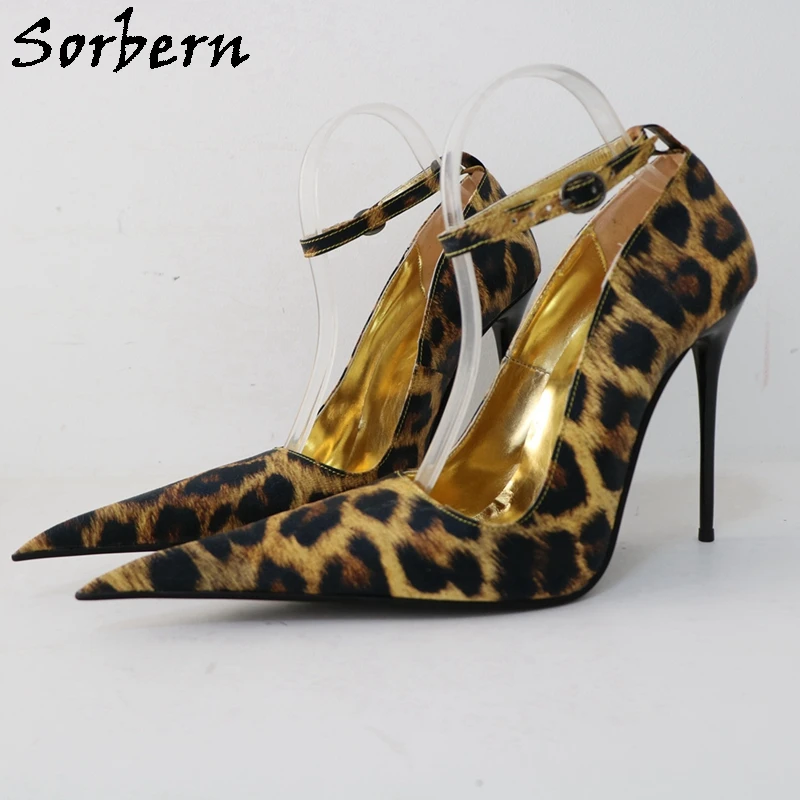 Sorbern Leopard Women Pumps Ankle Strap Pointed Toe High Heel Stilettos 12Cm Cigarette Heels Custom Colors Fetish Pump Footwear
Sorbern Leopard Women Pumps Ankle Strap Pointed Toe High Heel Stilettos 12Cm Cigarette Heels Custom Colors Fetish Pump Footwear