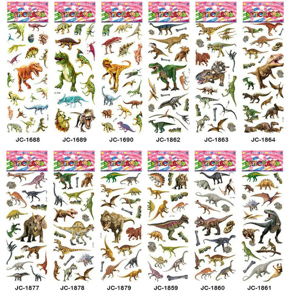 18 Sheets Bubble Stickers 3D Jurassic Dinosaurs Classic Toys Scrapbook Strawberry For Kids Gift Reward Notebook Stickers
18 Sheets Bubble Stickers 3D Jurassic Dinosaurs Classic Toys Scrapbook Strawberry For Kids Gift Reward Notebook Stickers