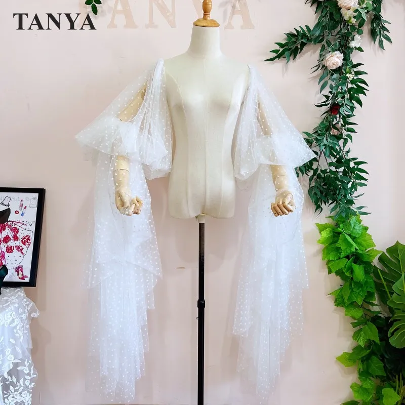 Long Dot Tulle Puffy Flare Wedding Sleeves Set Dreamy Boho Crepe Silhouette Bride Simple Sleeves Accessories Chic Orignal Photo
Long Dot Tulle Puffy Flare Wedding Sleeves Set Dreamy Boho Crepe Silhouette Bride Simple Sleeves Accessories Chic Orignal Photo
