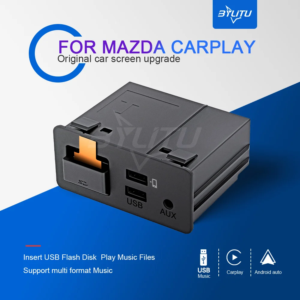 

Suitable for Mazda retrofit and upgrade Apple carplay and Android auto mazda2 mazda3 6CX3CX5CX8CX9 TK78-66-9U0C hub C922-V6-605A