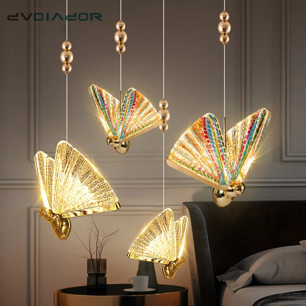 Butterfly LED Pendant Lights Indoor Lighting Nordic Bedside Staircase Home Modern Bedroom Restaurant Hallway Art Hanging Lamp
Butterfly LED Pendant Lights Indoor Lighting Nordic Bedside Staircase Home Modern Bedroom Restaurant Hallway Art Hanging Lamp
