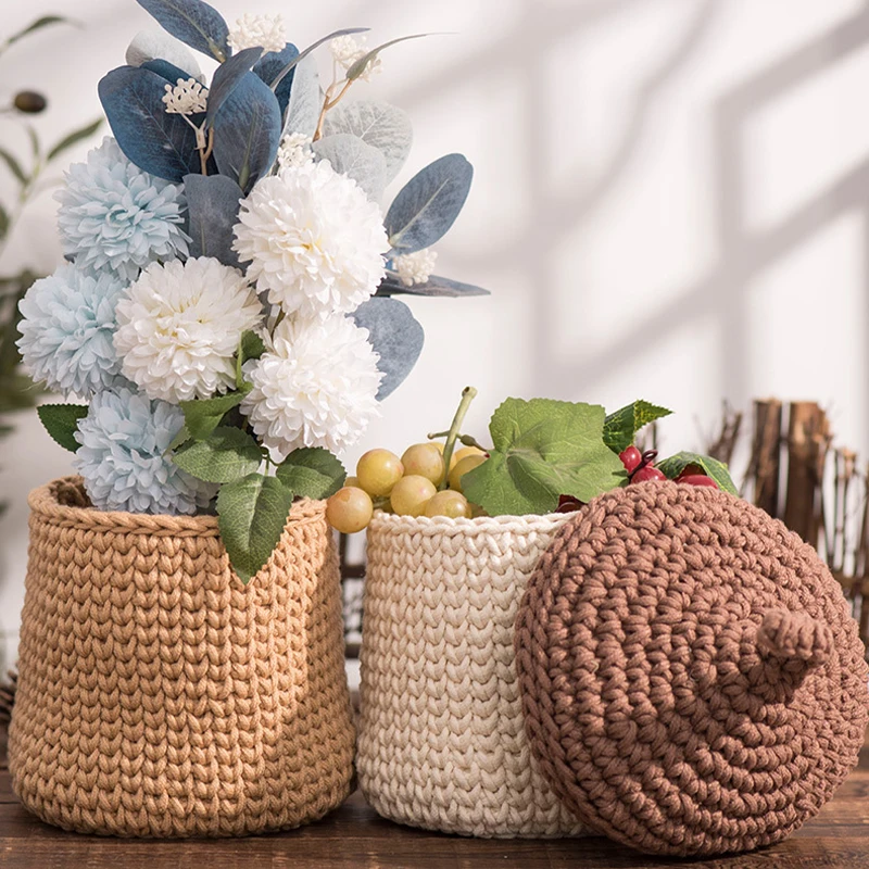 Woven Storage Basket Cotton Rope Storage Baskets Chestnut Desk Organizer Home Storage Box Organizer Box With Cover Home Decor
Woven Storage Basket Cotton Rope Storage Baskets Chestnut Desk Organizer Home Storage Box Organizer Box With Cover Home Decor