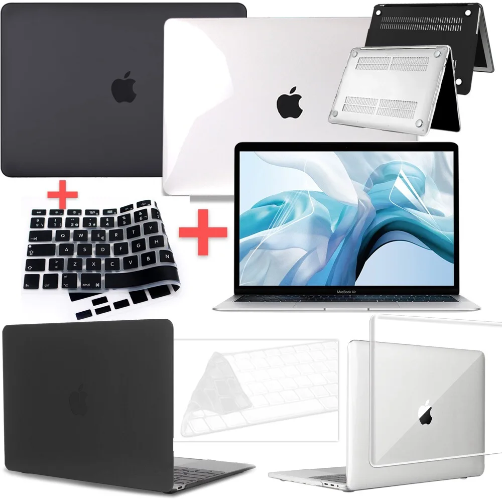 Case for Apple Macbook Air 13/11/MacBook Pro 13/16/15 Hard Laptop Protective Stand Shell Cover+Keyboard Cover+Screen Protector
Case for Apple Macbook Air 13/11/MacBook Pro 13/16/15 Hard Laptop Protective Stand Shell Cover+Keyboard Cover+Screen Protector