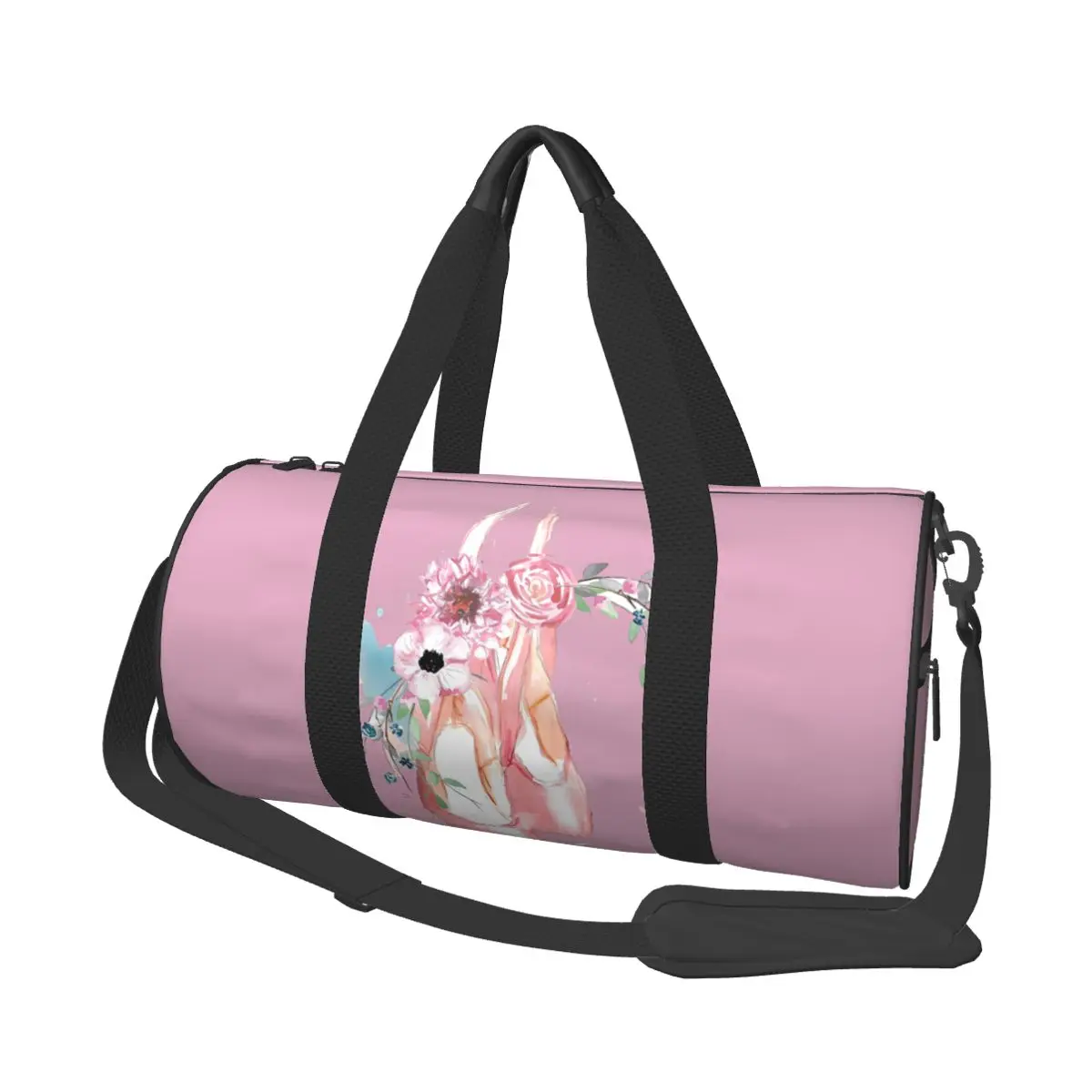 

Розовая сумка для балета, танца, спортзала, кавайные портативные спортивные сумки для девочек с обувью, дорожная тренировочная сумка на заказ, милая сумка для фитнеса для мужчин