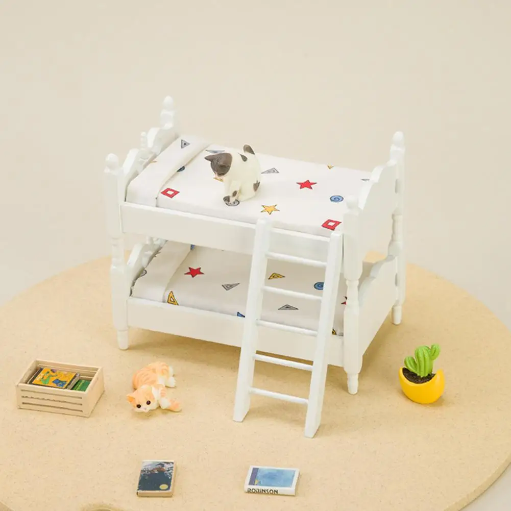 1:12 Miniature Bunk Bed Model Stable Structure Geometric Pattern Bunk Bed Dollhouse Furniture for Dollhouse Decoration
1:12 Miniature Bunk Bed Model Stable Structure Geometric Pattern Bunk Bed Dollhouse Furniture for Dollhouse Decoration