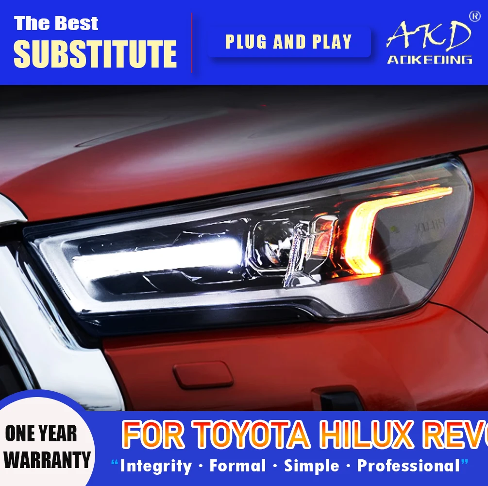 AKD Head Lamp for HILUX REVO ROCCO LED Headlight 2021-2024 Headlights HILUX DRL Turn Signal High Beam Angel Eye Projector Lens
AKD Head Lamp for HILUX REVO ROCCO LED Headlight 2021-2024 Headlights HILUX DRL Turn Signal High Beam Angel Eye Projector Lens