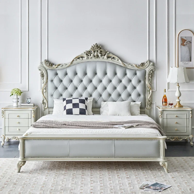 Modern Royal European Double Bed King High End Headboard Twin Double Bed Girl Sleeping Letti Matrimoniali home furniture
Modern Royal European Double Bed King High End Headboard Twin Double Bed Girl Sleeping Letti Matrimoniali home furniture