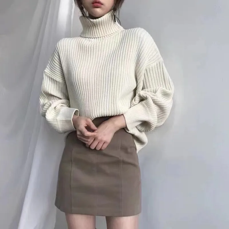 High-necked pullover sweater women's autumn and winter new lazy casual plus size long-sleeved sweater
High-necked pullover sweater women's autumn and winter new lazy casual plus size long-sleeved sweater