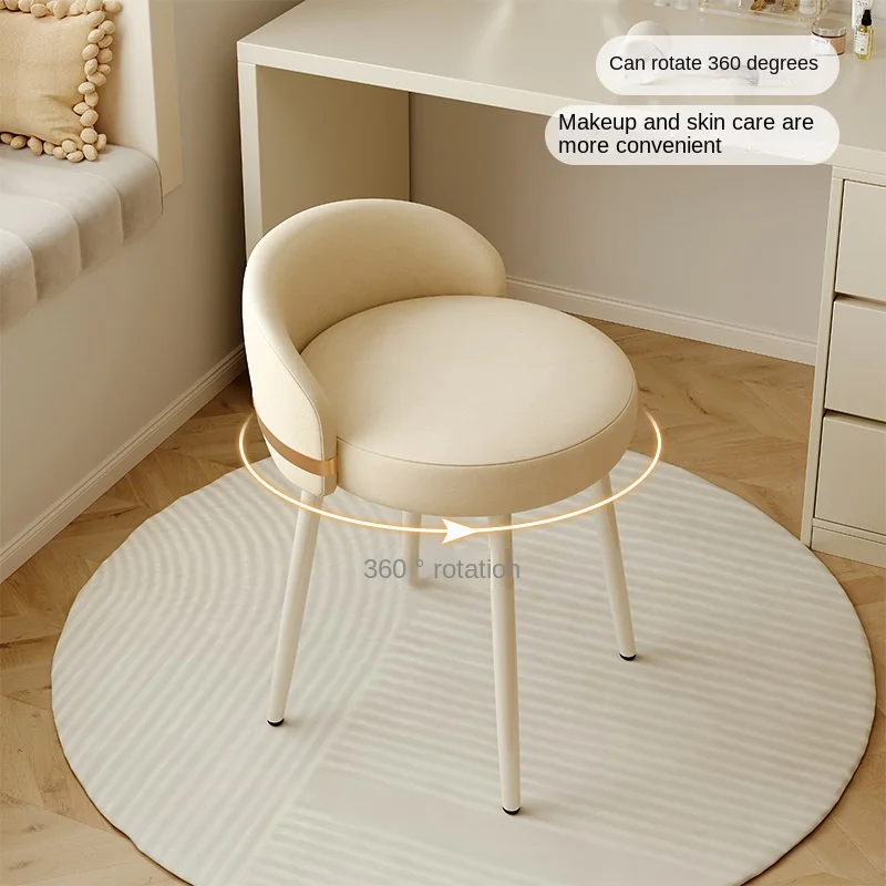 

Bedroom Makeup Stool Light Luxury Simple Modern Dressing Stool Cream Style Household Makeup Chair Celebrity Ins Nail Stools