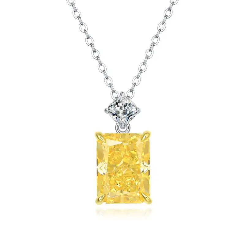 Pirmiana Elegant S925 Silver Yellow Radiant Shape Zirconia Necklace Crushed Ice Cutting Hight Carbon Diamond For Woman Gift
Pirmiana Elegant S925 Silver Yellow Radiant Shape Zirconia Necklace Crushed Ice Cutting Hight Carbon Diamond For Woman Gift