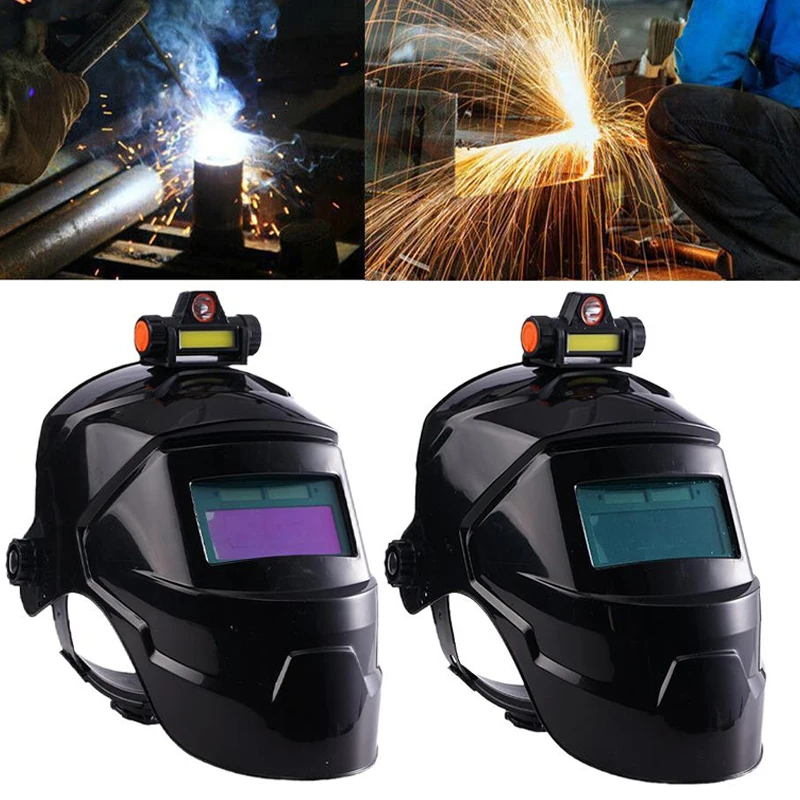 

Welding Helmet Welder Mask with Rechargeable Headlight Automatic Dimming Electric Welding Mask for Arc Weld Grind Cut Process