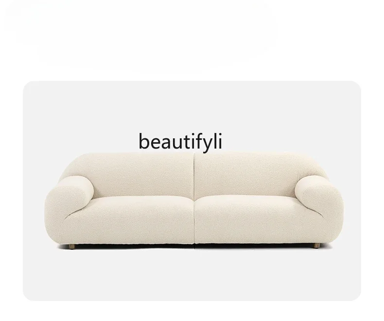 Nordic Style Lambswool Fabric Sofa French Cream Style Living Room Milk White Sofa for Three People
Nordic Style Lambswool Fabric Sofa French Cream Style Living Room Milk White Sofa for Three People