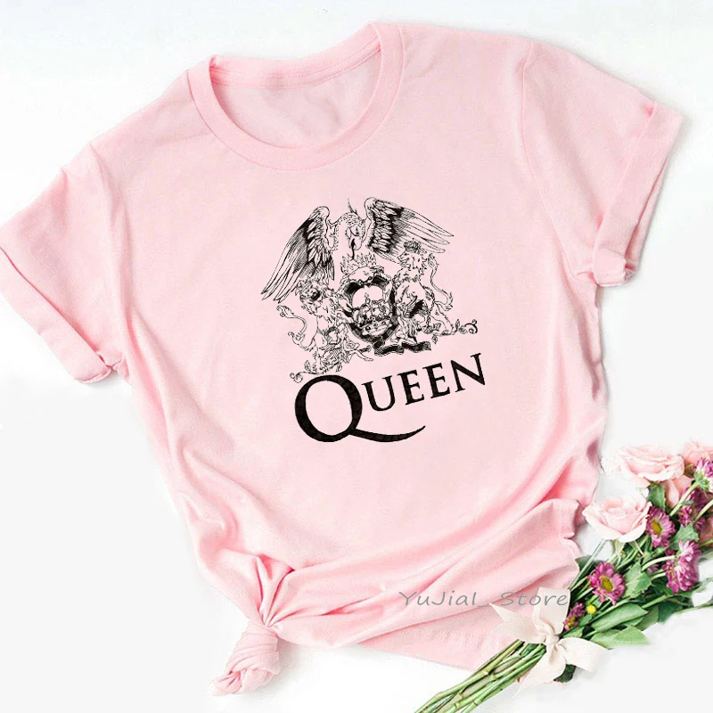 Rock Queen Band Tshirt Women Freddie Mercury print vintage t shirt 90s clothes tops female pink graphic t-shirts drop shipping
Rock Queen Band Tshirt Women Freddie Mercury print vintage t shirt 90s clothes tops female pink graphic t-shirts drop shipping