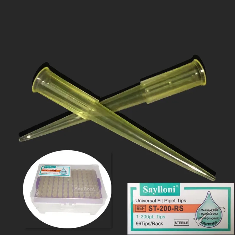 96Pcs/box 200ul Plastic Liquid Transfer Pipets Pipette Tips Yellow Micro Biological Test Pipettor Tips BNase-Free DNase-Free
96Pcs/box 200ul Plastic Liquid Transfer Pipets Pipette Tips Yellow Micro Biological Test Pipettor Tips BNase-Free DNase-Free