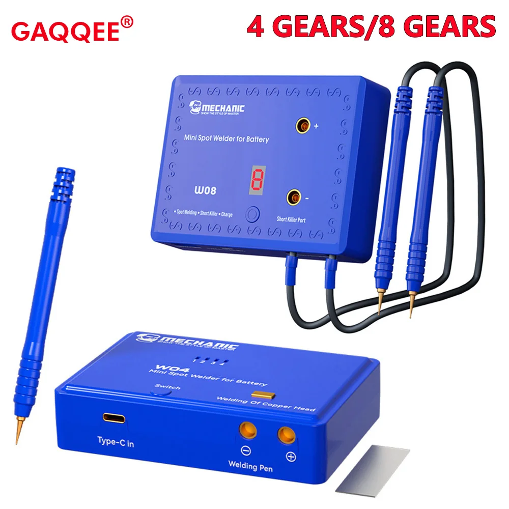 Portable Spot Welder Handheld Spot Welding Machine with 0.1-0.2mm Nickel Sheet DIY Mini Spot Welding Machine for Battery Repair
Portable Spot Welder Handheld Spot Welding Machine with 0.1-0.2mm Nickel Sheet DIY Mini Spot Welding Machine for Battery Repair