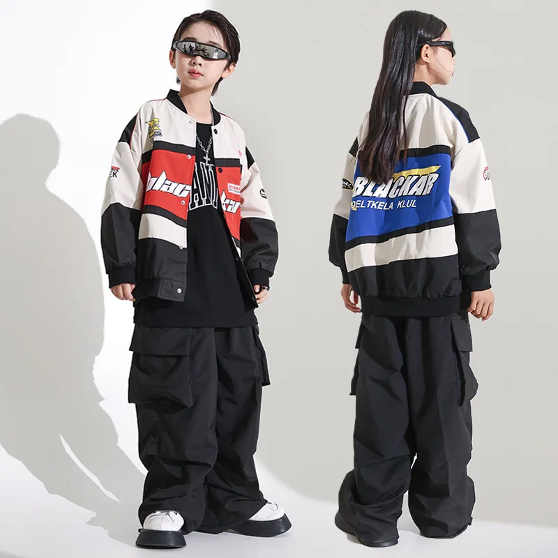 Kids Hip Hop Clothing Girls Bomber Jacket Tops Streetwear Casual Pockets Cargo Pants Boys Jazz Dance Costume Stage Wear Clothes
Kids Hip Hop Clothing Girls Bomber Jacket Tops Streetwear Casual Pockets Cargo Pants Boys Jazz Dance Costume Stage Wear Clothes