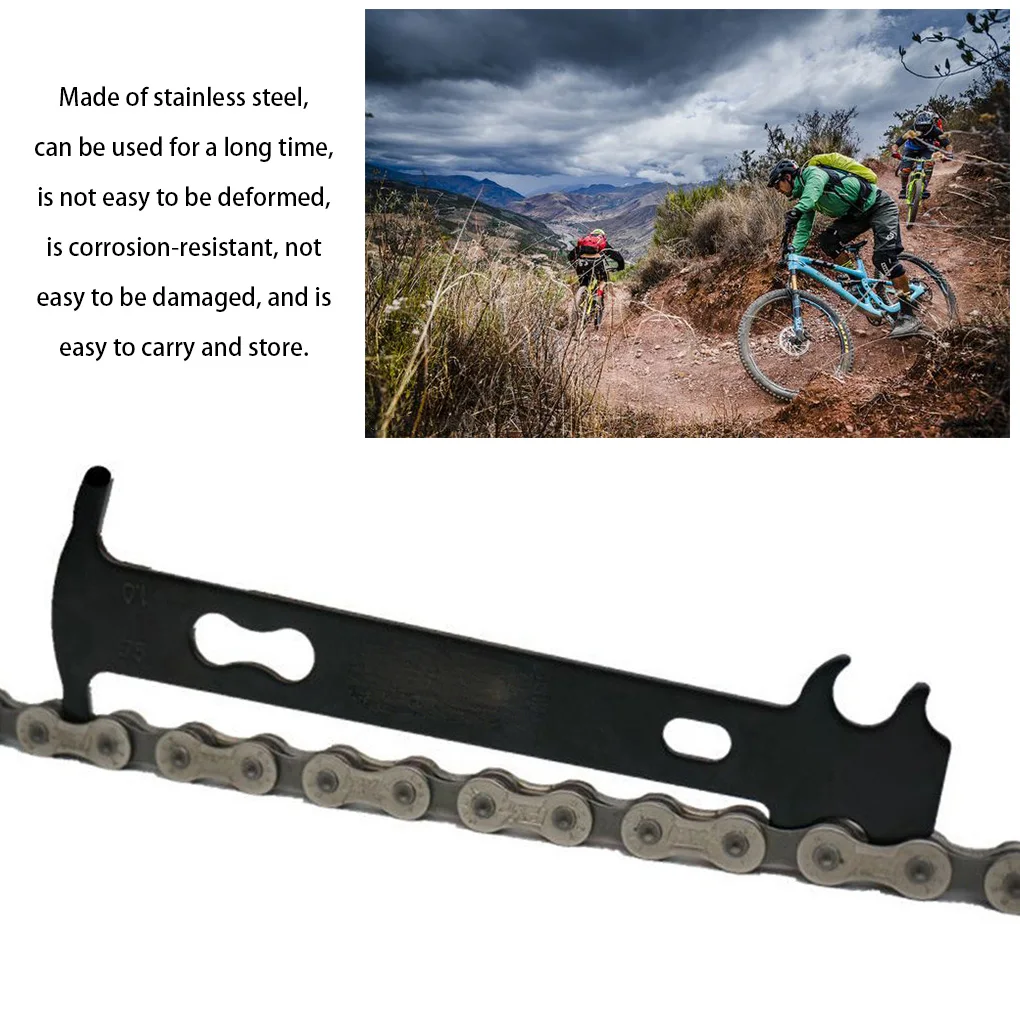 

Portable Bicycle Chain Wear Checker Indicator Repair Tool Mountain Road Chains Gauge Measurement Ruler Accessories Tools