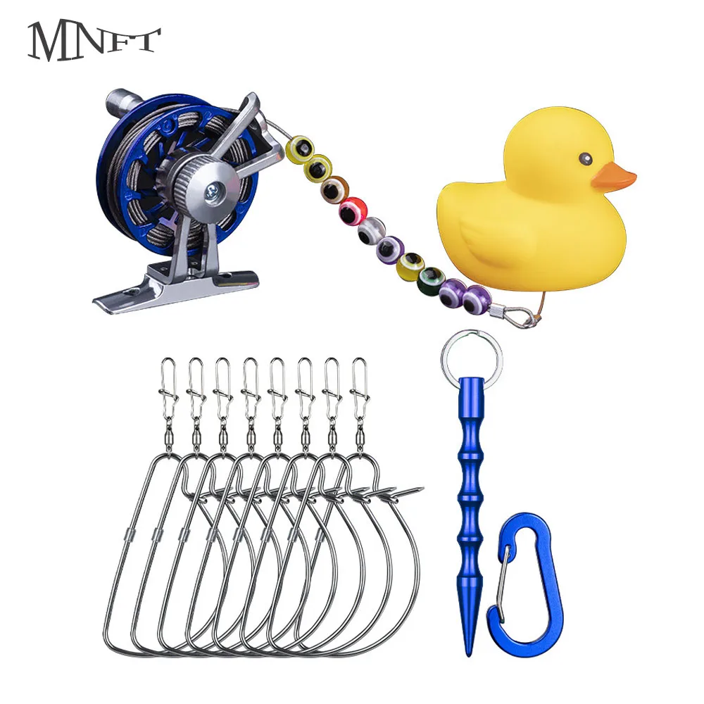 

MNFT 8 Snaps Fishing Reel Lock Buckle Tackle Fishing Accessories Stainless Steel Chain Stringer Float Live Fish Lure Lock belt