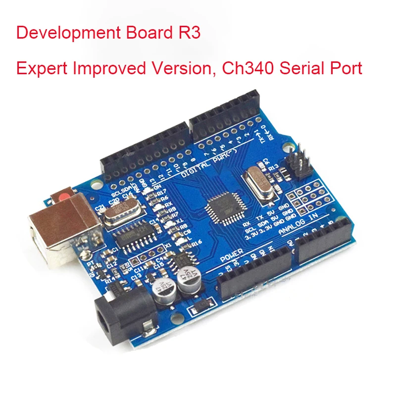 

1Pcs UNO R3 Development Board For Arduino Motherboard Expert Improved Version Atmega328p Microcontroller Module