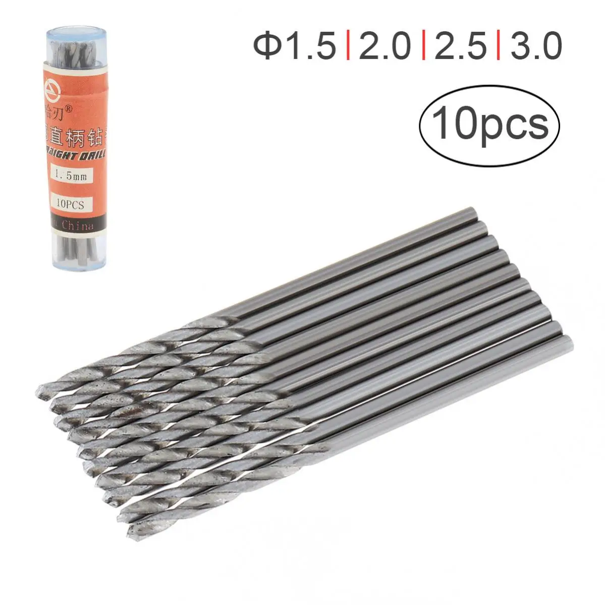 10Pcs Hand HSS Straight Shank Spiral Drill Bit Tiny Little Drilling Tool 1.5mm 2.0mm 2.5mm 3.0mm Micro Woodworking Drill
10Pcs Hand HSS Straight Shank Spiral Drill Bit Tiny Little Drilling Tool 1.5mm 2.0mm 2.5mm 3.0mm Micro Woodworking Drill