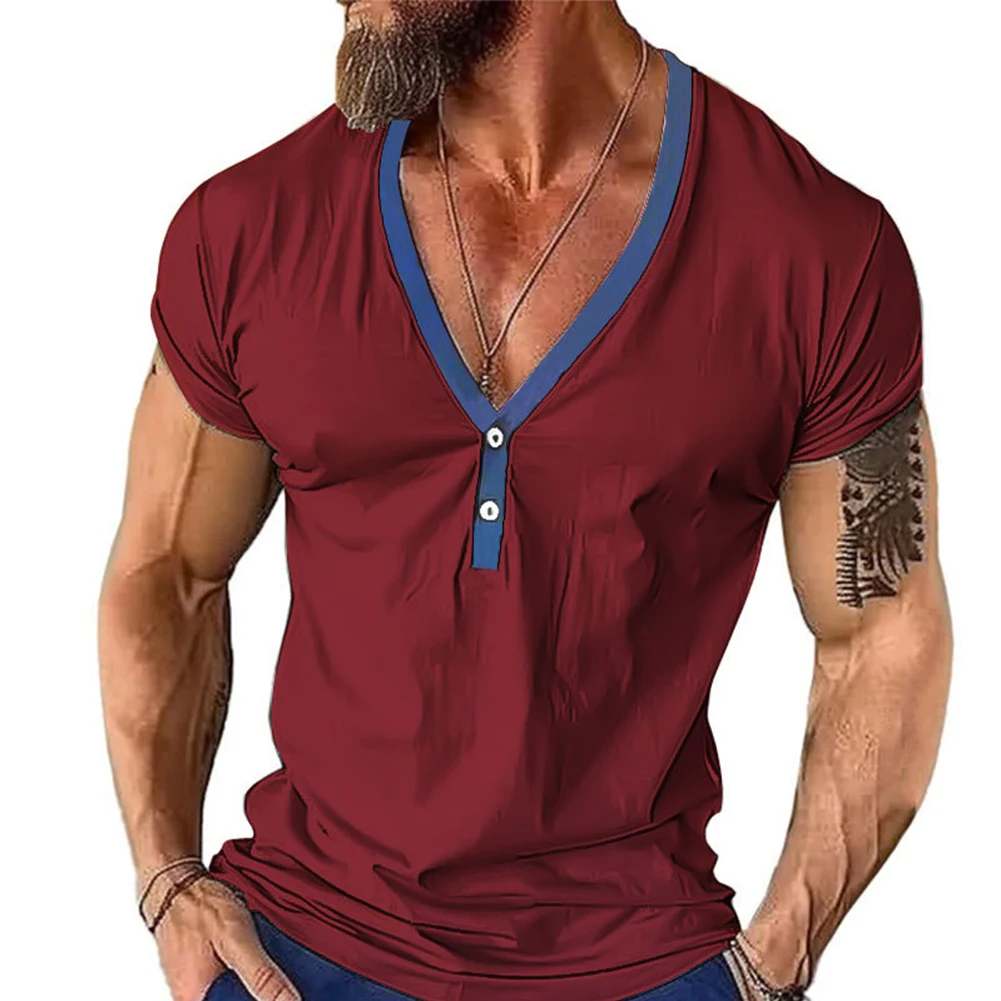 Men Tops Tops V Neck T Shirt Tee Blouse Buttons Casual Fitness Mens Muscle Pullover Ribbed Short Sleeve Slim Fit
Men Tops Tops V Neck T Shirt Tee Blouse Buttons Casual Fitness Mens Muscle Pullover Ribbed Short Sleeve Slim Fit