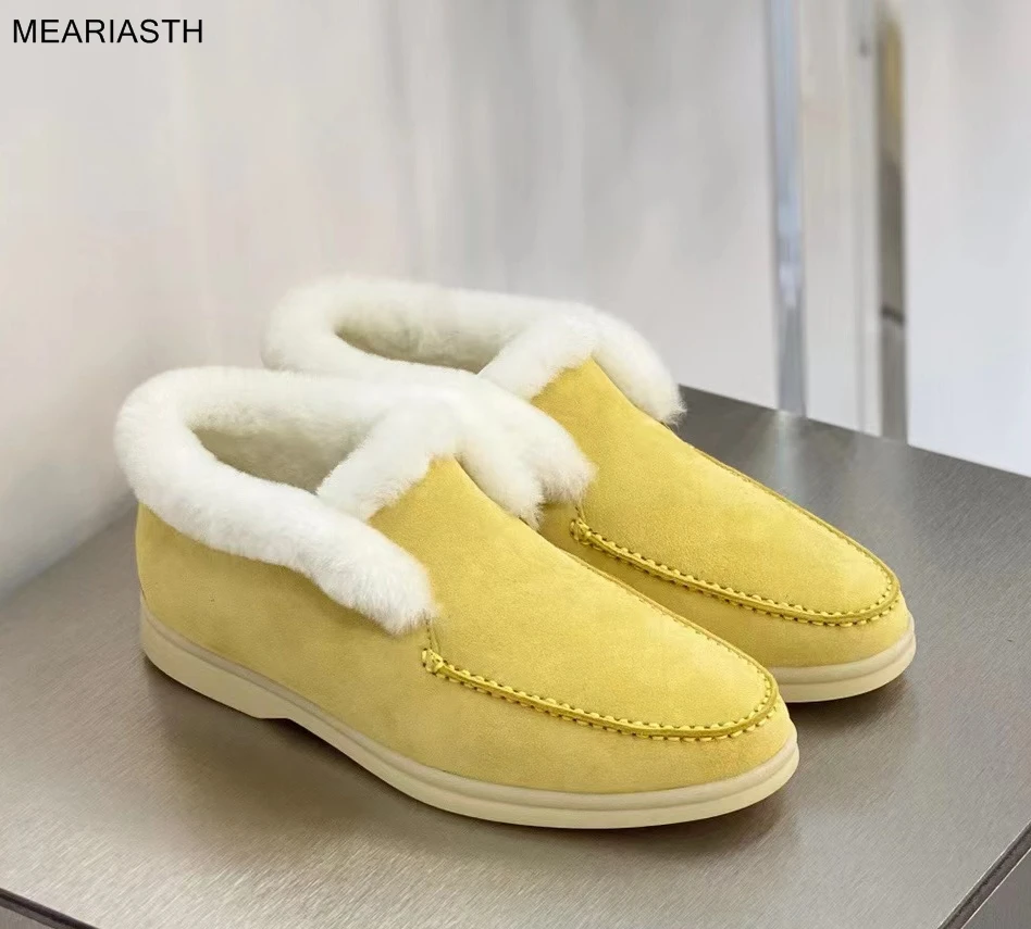 Women Winter Flat Furry Shoes Quanlity Suede High Top Fur Loafers Warm Wool Ankle Walk Boots Comfort Casual Driving Shoes Women
Women Winter Flat Furry Shoes Quanlity Suede High Top Fur Loafers Warm Wool Ankle Walk Boots Comfort Casual Driving Shoes Women