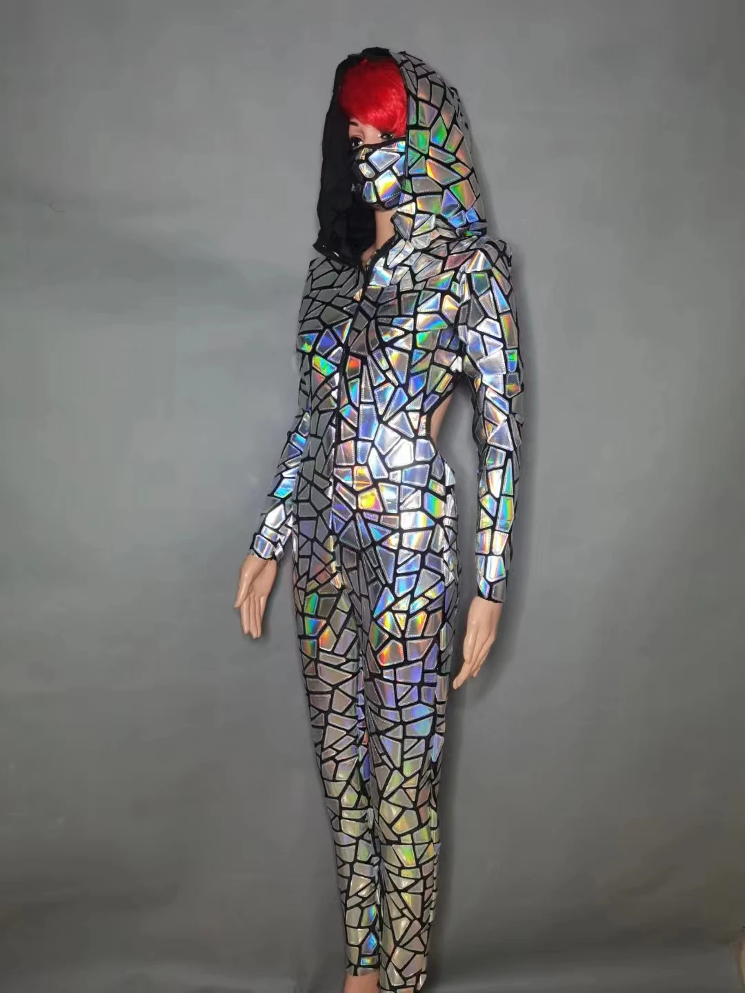 Women Sexy Colorful Laser Sequins Hooded Jumpsuits Nightclub Bar Female Singer Stage DJ Show Performance Costumes
Women Sexy Colorful Laser Sequins Hooded Jumpsuits Nightclub Bar Female Singer Stage DJ Show Performance Costumes