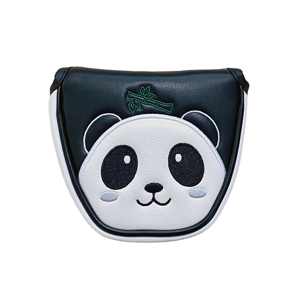 Golf Putter Cover Cute Panda Golf Headcover Magic Tape For Mallet Blade Putter Synthetic Leather Golf Club Head Protector Golf Putter Cover Cute Panda Golf Headcover Magic Tape For Mallet Blade Putter Synthetic Leather Golf Club Head Protector