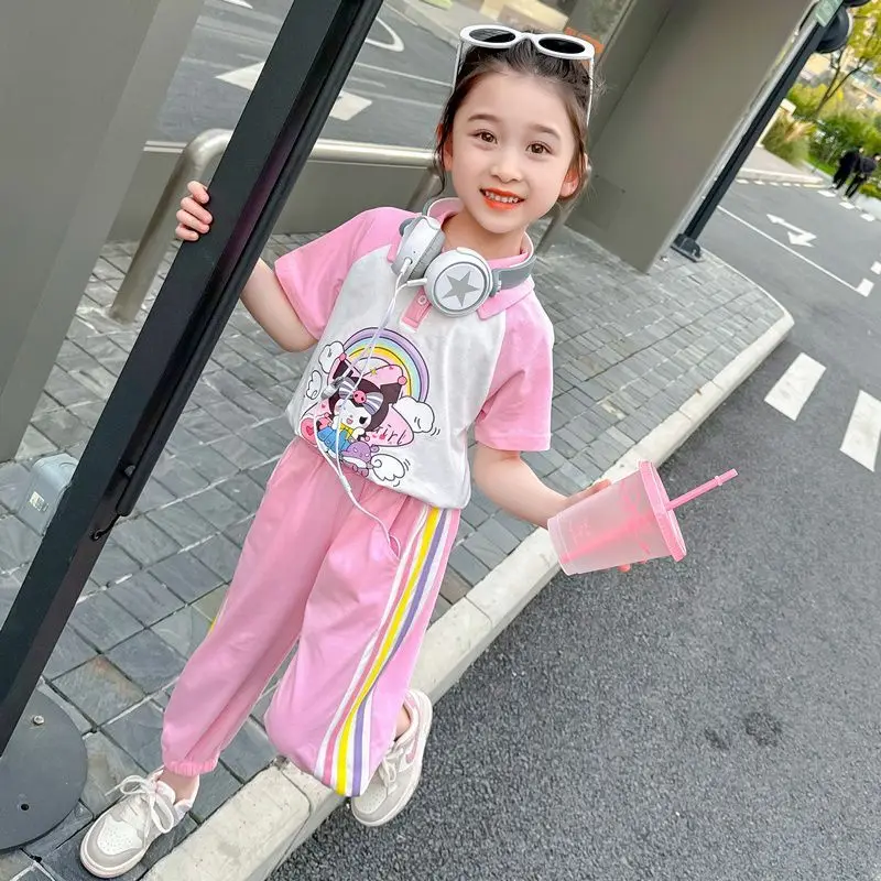 2024 Children Kuromi Casual Polo Shirt 2Pcs Set Sanrioed Kawaii Anime Summer Sweet Cute Cartoon Girl Short Sleeve Pants Kid Gift
2024 Children Kuromi Casual Polo Shirt 2Pcs Set Sanrioed Kawaii Anime Summer Sweet Cute Cartoon Girl Short Sleeve Pants Kid Gift