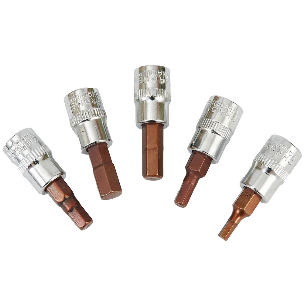 5PCS 1/4 Inch Drive Hex Bit Socket Set Screwdriver Bit Socket Ratchet Drive Adapter Socket Wrench H3 H4 H5 H6 H7 Hand Tool
5PCS 1/4 Inch Drive Hex Bit Socket Set Screwdriver Bit Socket Ratchet Drive Adapter Socket Wrench H3 H4 H5 H6 H7 Hand Tool