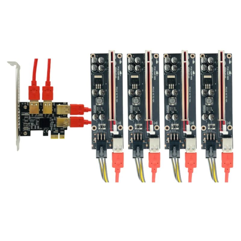 PCI-E PCIE Riser Card 1 To 4 USB3.0 Adapter Card Multiplier HUB PCI Express Riser 009S Plus Riser Pciex16 For BTC Mining
PCI-E PCIE Riser Card 1 To 4 USB3.0 Adapter Card Multiplier HUB PCI Express Riser 009S Plus Riser Pciex16 For BTC Mining