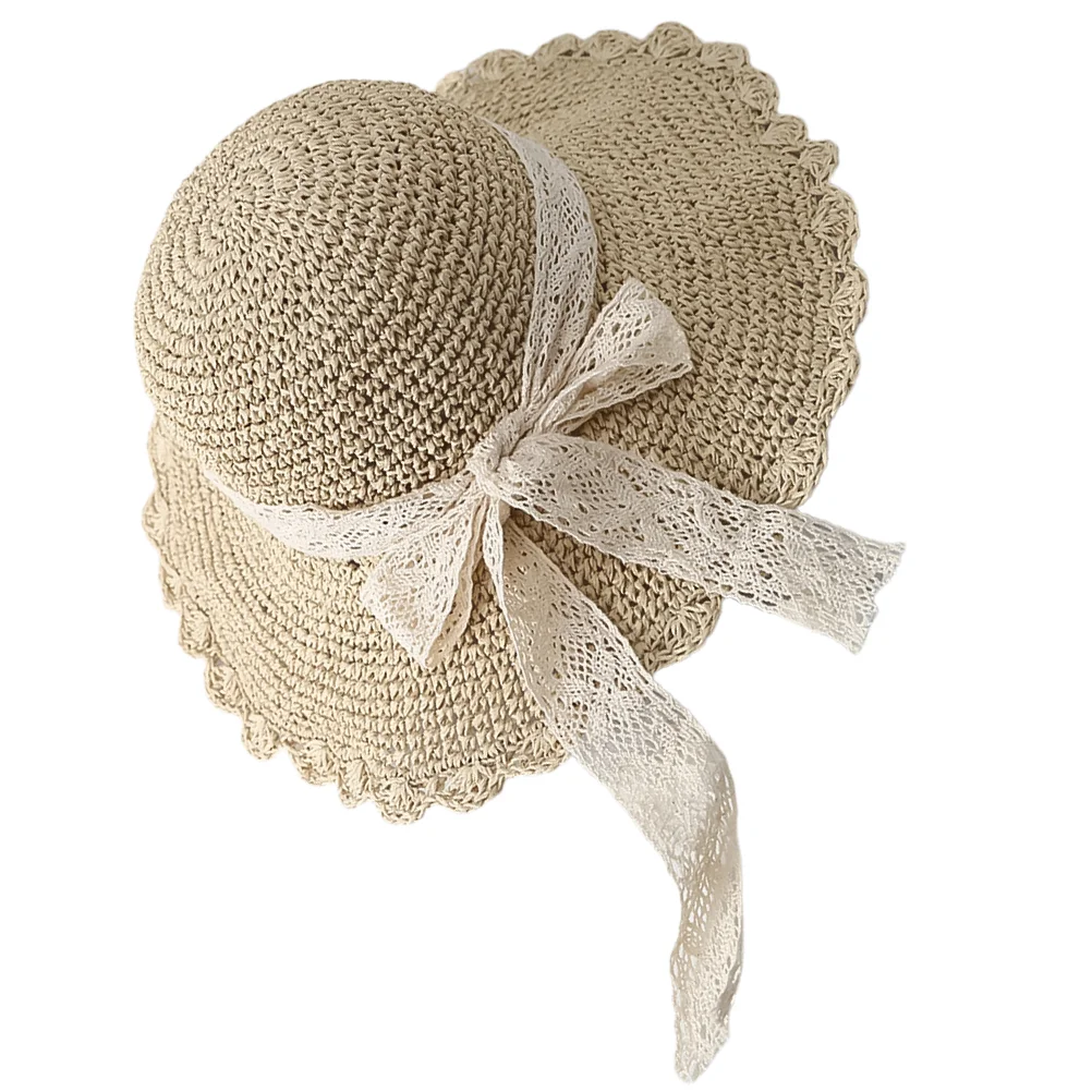 Lace Straw Bow Hat Hats Chic Beach Cap Casual for Women UV Protection Miss Sun Summer
Lace Straw Bow Hat Hats Chic Beach Cap Casual for Women UV Protection Miss Sun Summer