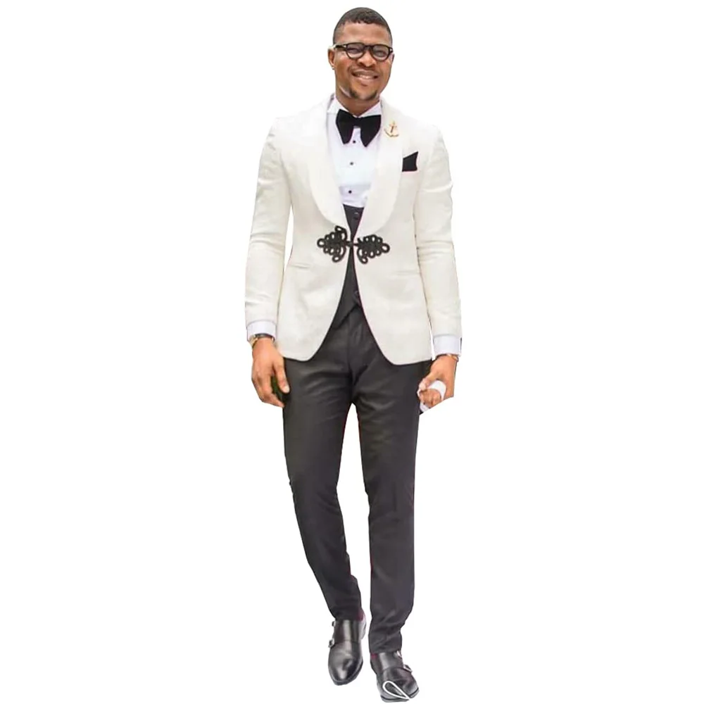 High Quality White Paisley Floral Print Tuxedo Suit Slim Fit Prom Wedding Groom Tuxedo Jacket Coat Vest
High Quality White Paisley Floral Print Tuxedo Suit Slim Fit Prom Wedding Groom Tuxedo Jacket Coat Vest